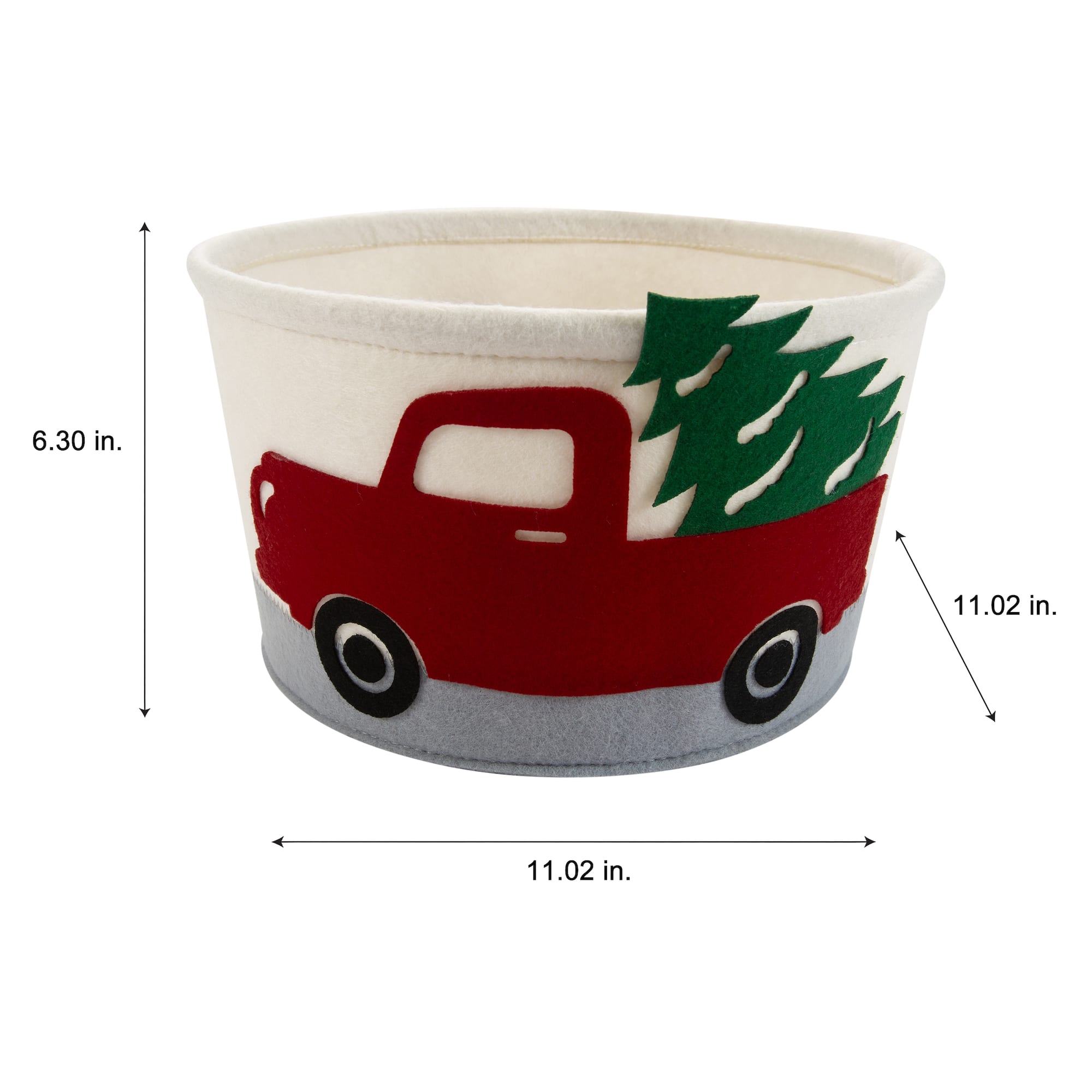 Simplify Round Felt Truck Tote